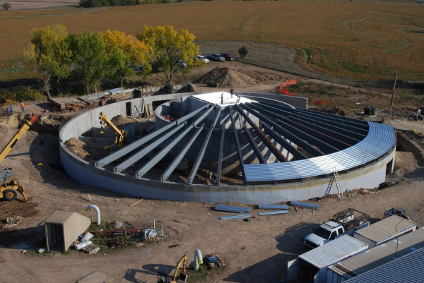 Roof of a residential bunker under construction in Kansas by Survival Condo. Courtesy of Survival Condo.