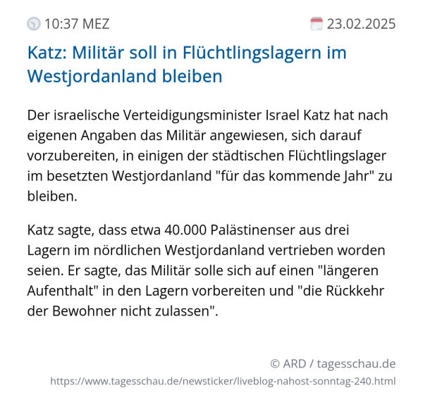 Screenshot eines tagesschau Liveblog Eintrags.