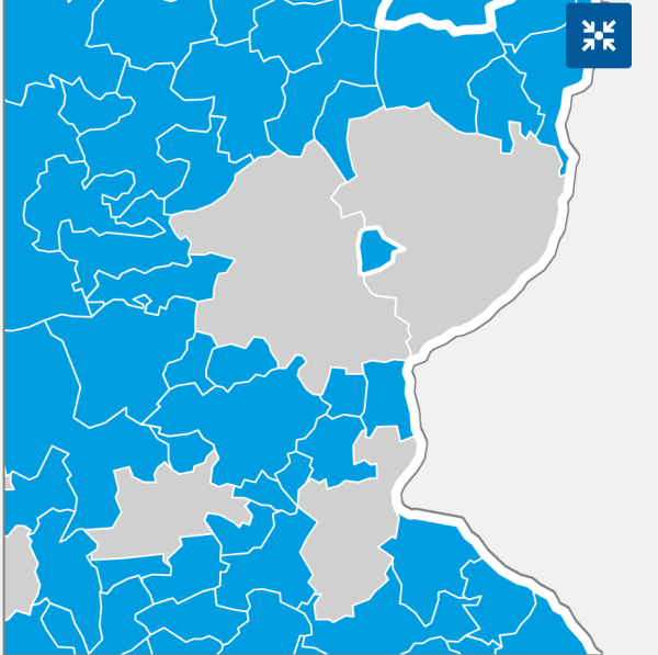 Angermünde noch nicht blau auf der Wahlkreiskarte der ARD