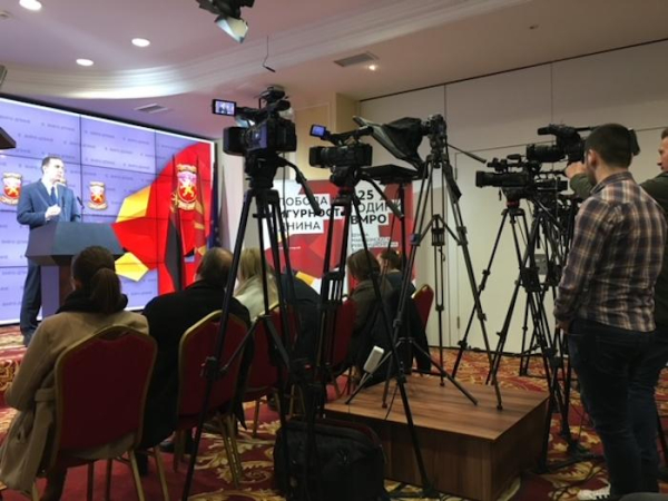 News conference in Macedonia