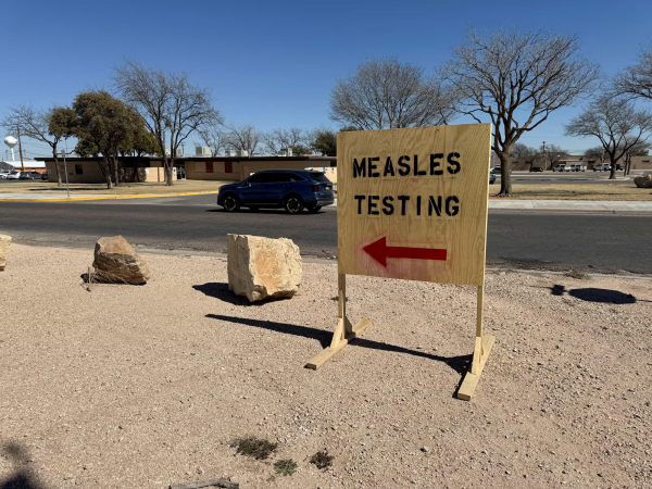 As the outbreak spreads, measles tasting is offered in Gaines county, Texas, on 25 February.
Photograph: Sebastian Rocandio/Reuters