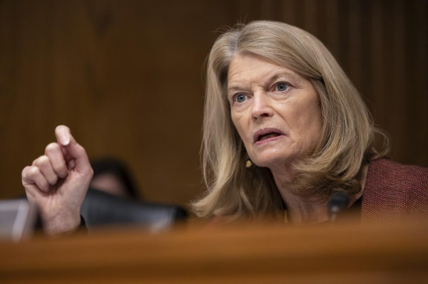 Sen. Lisa Murkowski (R-Alaska) speaks during a Senate Health, Education, Labor, and Pensions Committee hearing on Capitol Hill, Feb. 19, 2025. | Francis Chung/POLITICO 