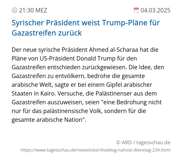 Screenshot eines tagesschau Liveblog Eintrags.