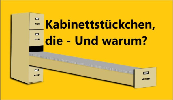 Kabinettstückchen, die - Und warum? - Bild von OpenClipart-Vectors auf Pixabay