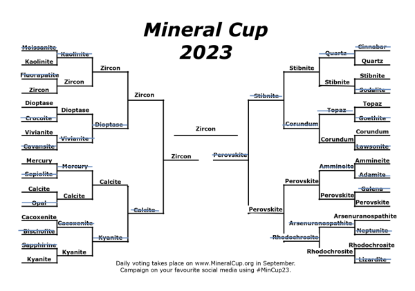 Updated bracket with Zircon winning the 2023 Mineral Cup championship title