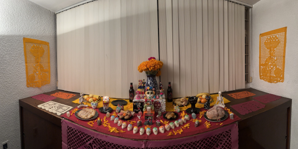 Panoramic view of our day of the dead ofrenda